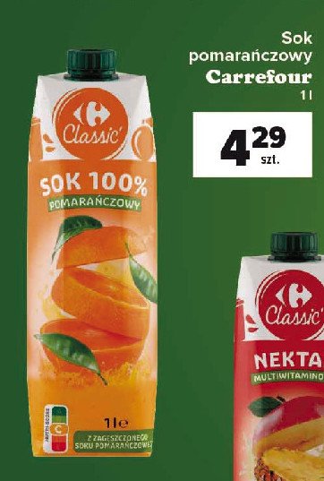 Sok pomarańcza Carrefour promocja