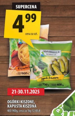 Ogórki kiszone, kapusta kiszona Matyjaszczyk promocja w Arhelan