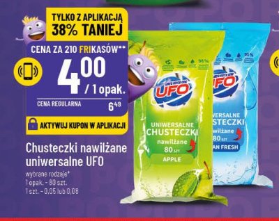 Chusteczki uniwersalne jab艂ko Ufo promocja