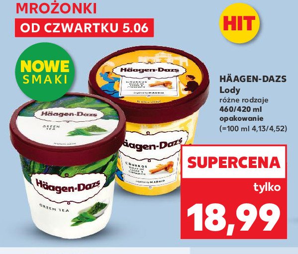 Lody zielona herbata Haagen-dazs promocja w Kaufland