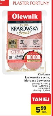 Kie艂basa krakowska sucha ekstra Krakus animex promocja w Carrefour