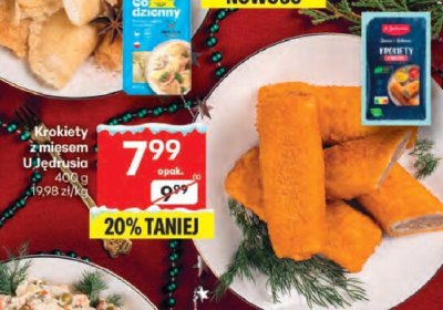 Krokiety z mięsem U Jędrusia 400g promocja w Delikatesy Centrum
