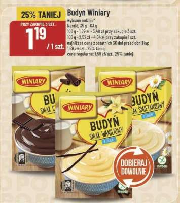 Budyń Winiary śmietankowy promocja w POLOmarket