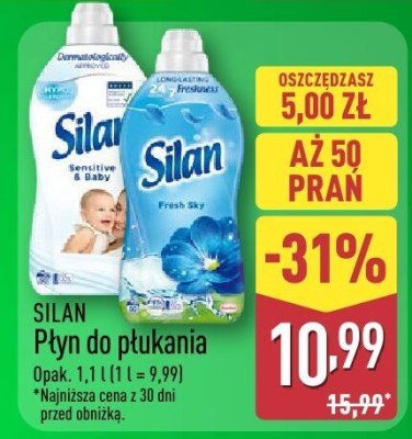 Płyn do płukania SILAN różne rodzaje promocja w Aldi