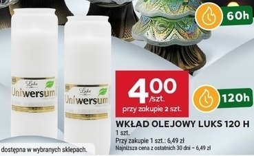 Wkład olejowy Luks 120 H promocja w Stokrotka