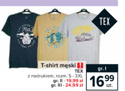 T-shirt męski z nadrukiem s-3xl gr. iii Tex promocja