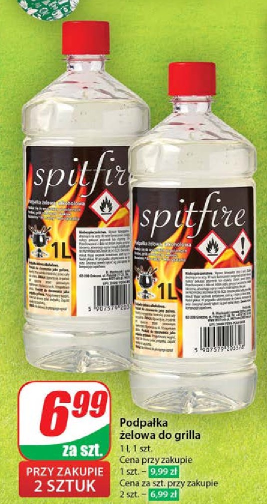 Podpałka do grilla żelowa Spitfire (grill) promocja w Dino