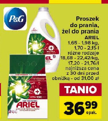 Żel do prania extra clean power Ariel promocja w Carrefour Market