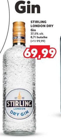 Gin Stirling london dry promocja w Kaufland