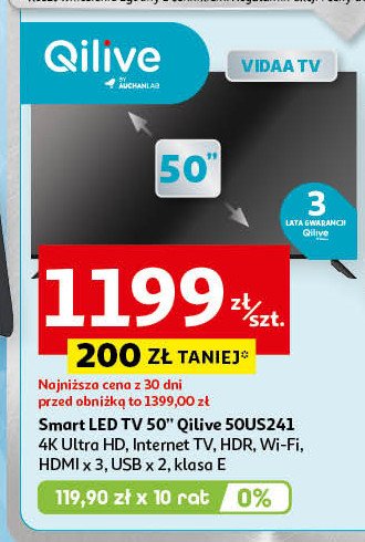 Telewizor 50" 50us241 Qilive promocja