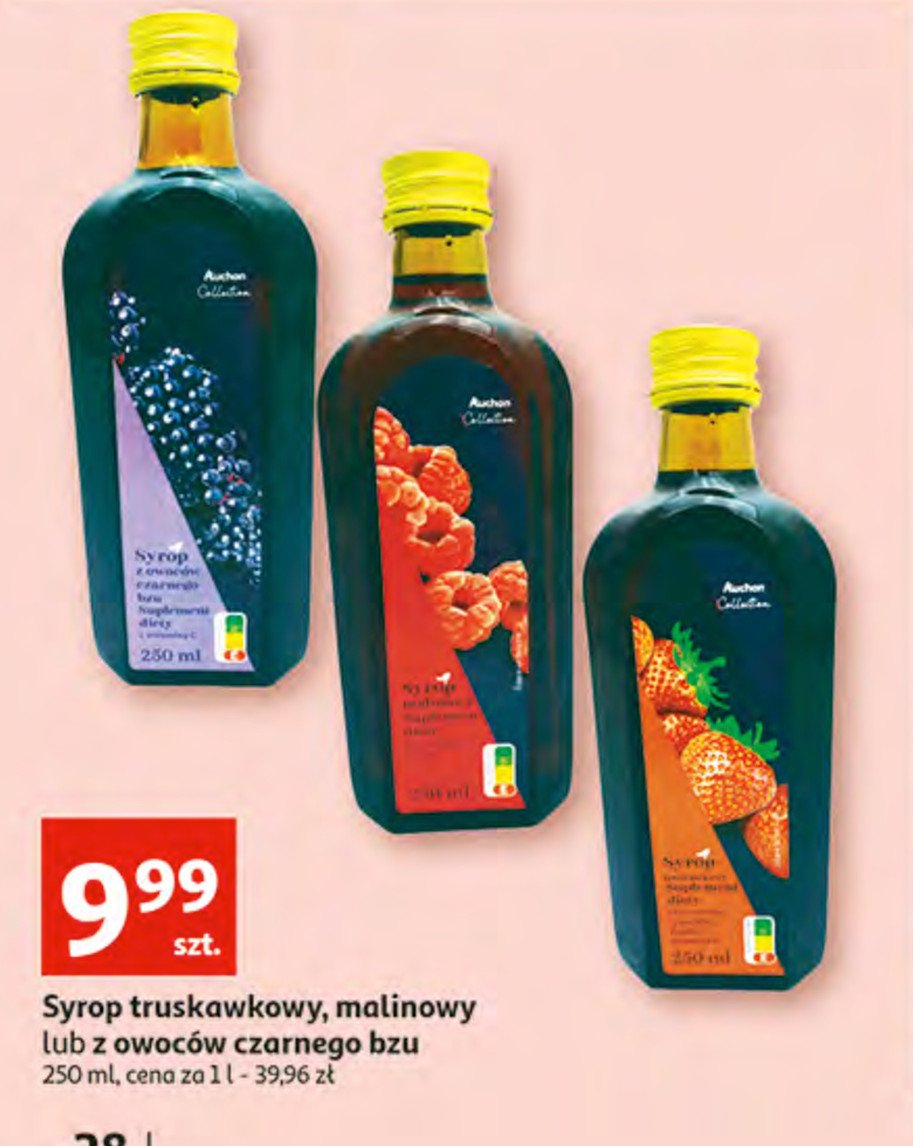 Syrop malinowy AUCHAN COLLECTION promocja
