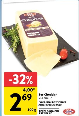 Ser Cheddar  promocja w Intermarche