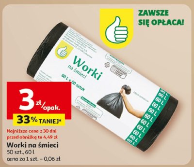 Worki na śmieci promocja w Auchan