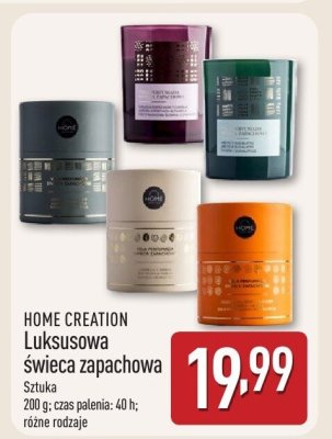 Świeca zapachowa luksusowa HOME CREATION promocja w Aldi