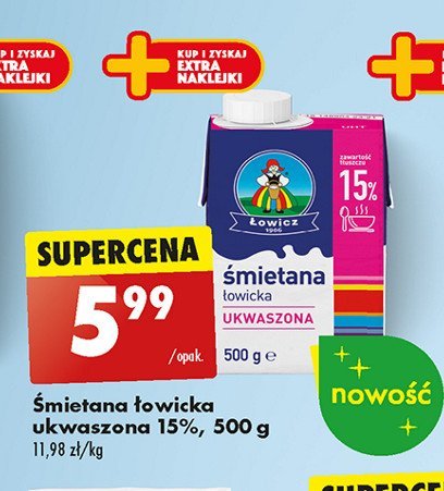 Śmietana ukwaszona 15 % Łowicz 1906 łowicka promocja