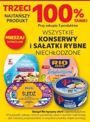 Konserwy i sałatki rybne niechłodzone -100% trzeci produkt promocja w Kaufland