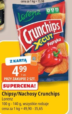 Chipsy Crunchips Lorenz X-Cut Papryka promocja w Leclerc