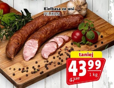 Kiełbasa ze wsi PELIKAN promocja w Prim Market