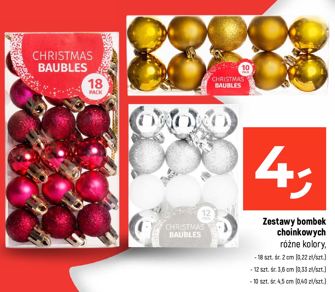 Bombki plastikowe 2 cm promocja