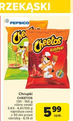 Chrupki pizzerini Cheetos promocja