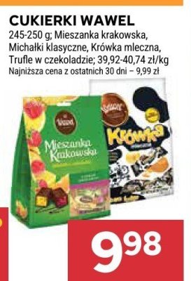 Cukierki Wawel Mieszanka krakowska, Michalik klasyczna, Krówka mleczna, Trufle w czekoladzie promocja w Stokrotka