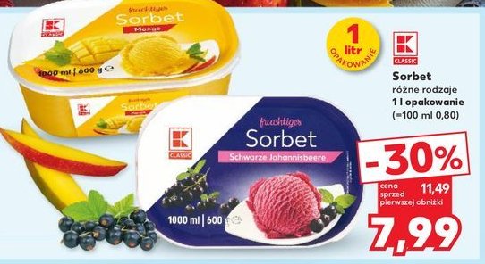 Sorbet czarna porzeczka K-classic promocja