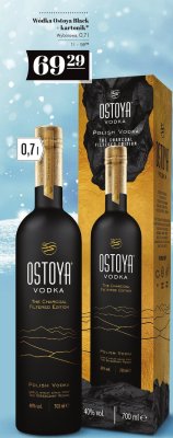 Wódka Ostoya Black 0,7l + kartonik  promocja w POLOmarket