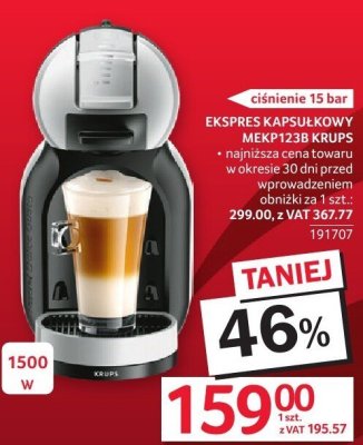 Ekspres kapsułkowy MEK6723B Krups promocja w Selgros