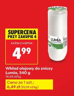 Wkład olejowy do znicza Lumia 340 g promocja w Biedronka