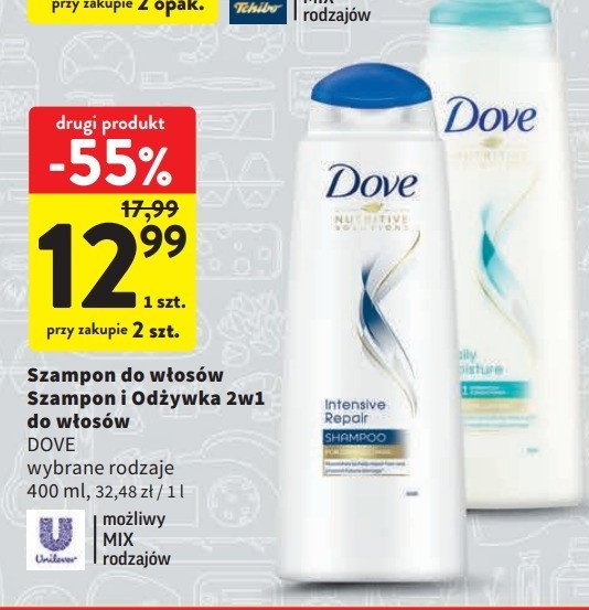 Szampon daily moisture Dove nutritive solutions promocja