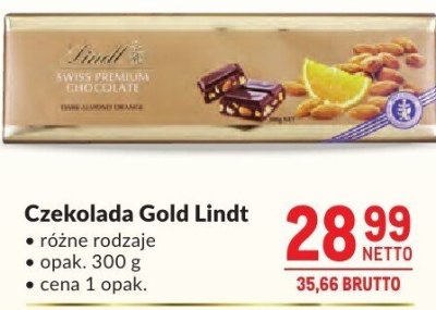 Czekolada Gold Lindt promocja w Makro