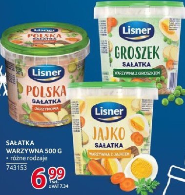 Sałatka warzywna Lisner 500g różne rodzaje promocja w Selgros