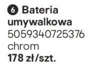 Bateria umywalkowa chrom promocja w Castorama