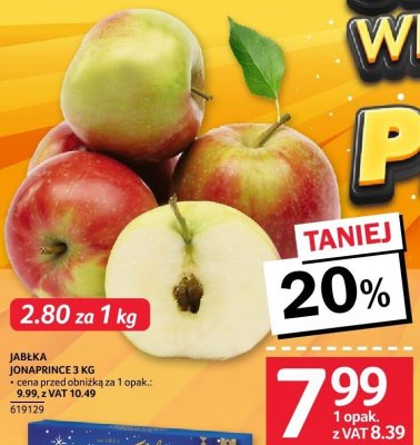 Jabłka Jonaprince 3 kg promocja w Selgros