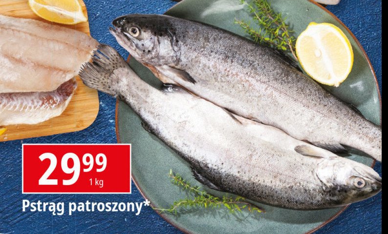 Pstrąg patroszony promocja