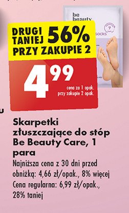 Skarpetki złuszczające do stóp Be beauty care promocja w Biedronka