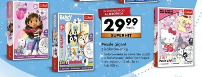 Puzzle gigant Trefl z kolorowanką Bluey promocja w Biedronka
