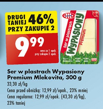 Ser żółty premium plastry Mlekovita wypasiony promocja