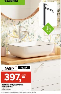 Bateria umywalkowa nablatowa kolor: chrom promocja w Leroy Merlin