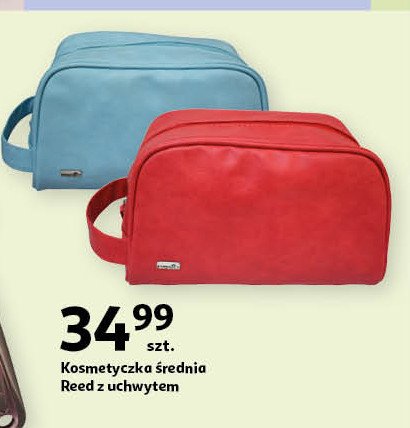 Kosmetyczka 艣rednia z uchwytem czerwona REED promocja