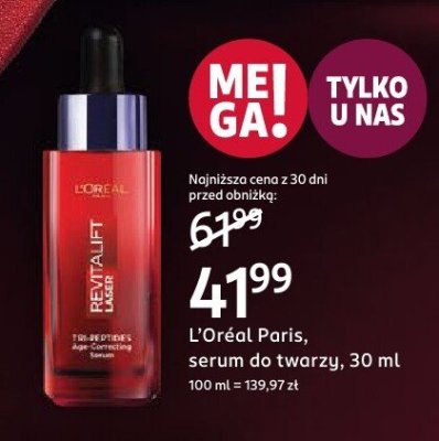 Serum do twarzy Revitalift promocja w Rossmann