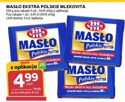 Masło Ekstra Polskie Mlekovita 200g promocja w Stokrotka