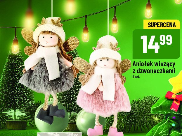 Aniołek wiszący z dzwoneczkami promocja w POLOmarket