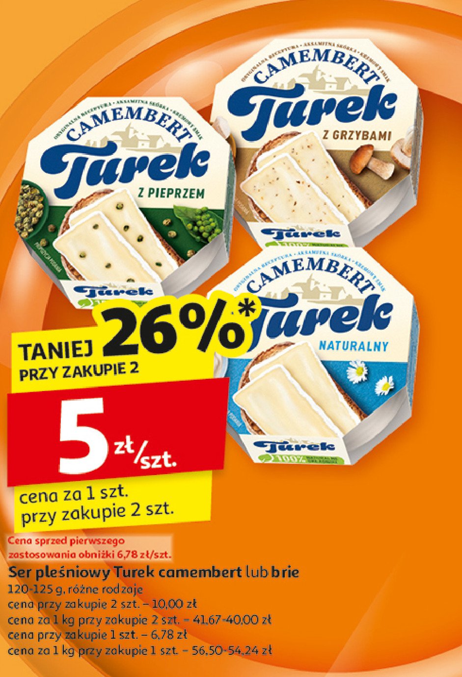 Serek camembert z grzybami TUREK Turek 123 promocja w Auchan