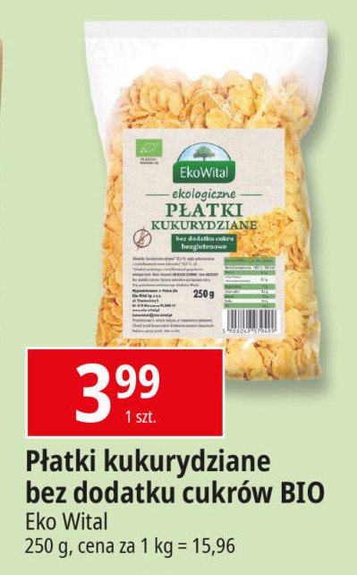 Płatki kukurydziane Ekowital promocja