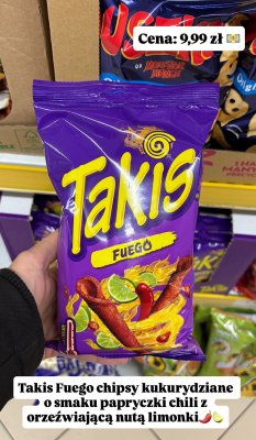 Chipsy Fuego kukurydziane papryczka chili z nutą limonki promocja w Dino