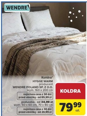 Kołdra Hygge Warm 160 x 200 cm promocja w Carrefour