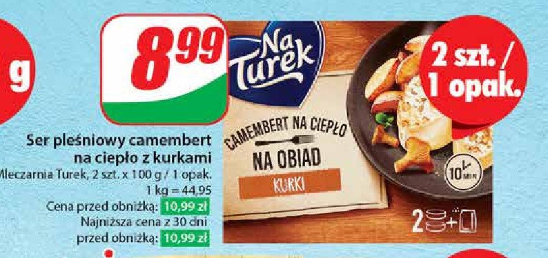Ser camembert na ciepło z posypką z kurkami Turek naturek Turek 123 promocja