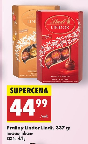 Bombonierka assorted cornet Lindt lindor promocja