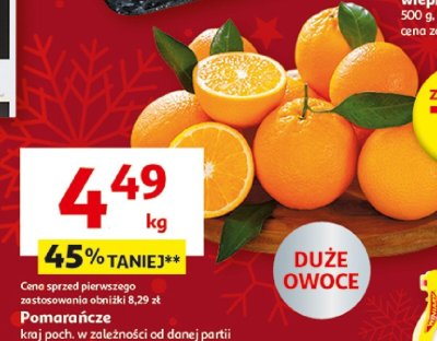 Pomarańcze promocja w Auchan